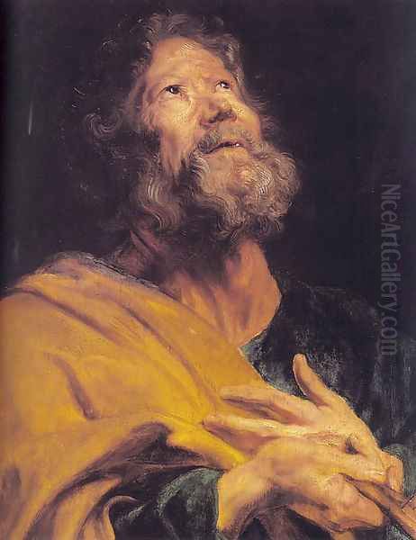 The Penitent Apostle Peter Oil Painting by Sir Anthony Van Dyck