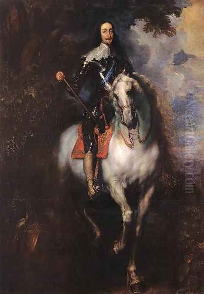 Equestrian Portrait of Charles I, King of England 1635-40 Oil Painting by Sir Anthony Van Dyck