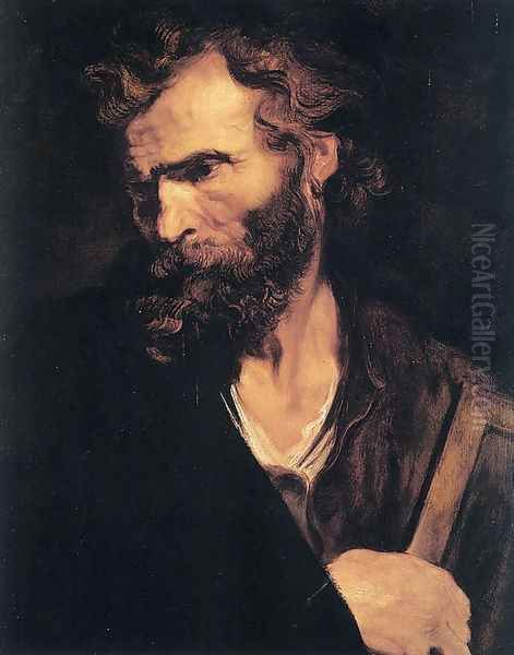 Apostle Jude (or Thaddeus) Oil Painting by Sir Anthony Van Dyck