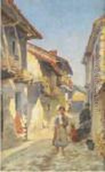 Baite Dell'ampezzo Oil Painting by Guglielmo Micheli