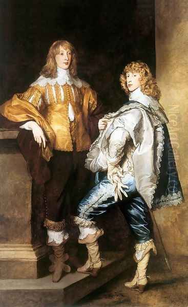 Lord John and Lord Bernard Stuart c. 1638 Oil Painting by Sir Anthony Van Dyck