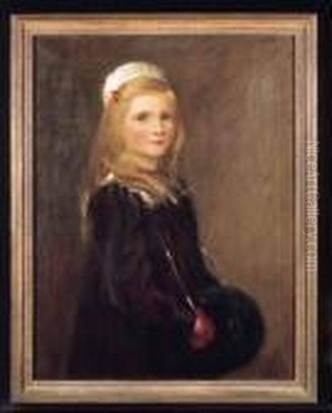 Portrait Of Elsie May Marquis Oil Painting by James Coutts Michie