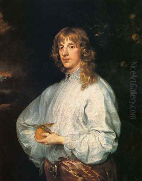 James Stuart Duke Of Richmond And Lennox With His Attributes Oil Painting by Sir Anthony Van Dyck