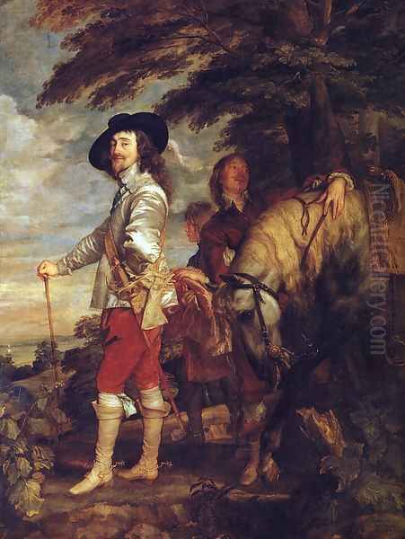 Charles I- King of England at the Hunt 1635 Oil Painting by Sir Anthony Van Dyck