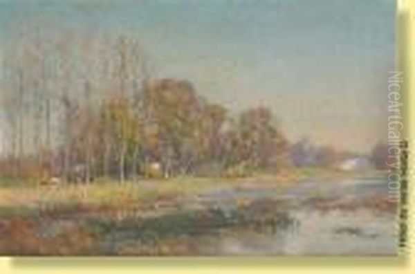 Rayons De Soleil Sur L'etang Oil Painting by Joseph Middeleer