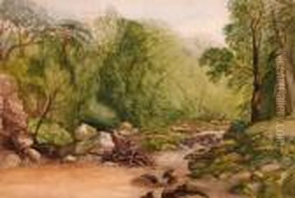 A Devonriver Oil Painting by John Middleton