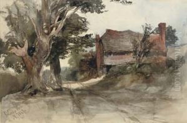 An Old Cottage At Tunbridge Wells, Kent Oil Painting by John Middleton