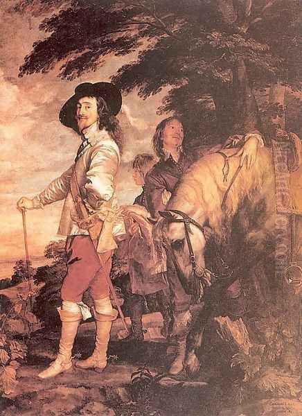 Charles I at the Hunt Oil Painting by Sir Anthony Van Dyck