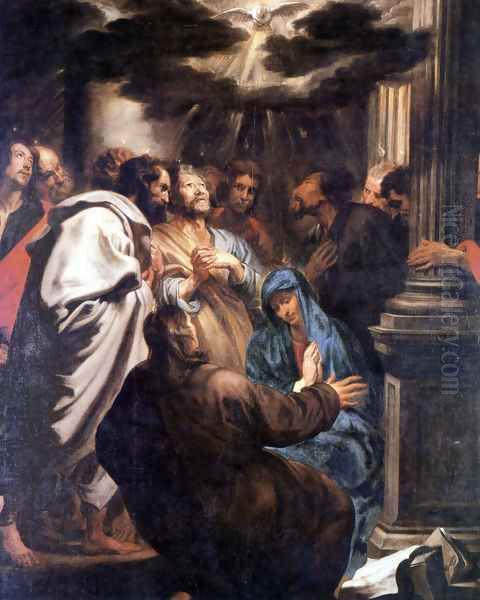 The outpouring of the Holy Spirit Oil Painting by Sir Anthony Van Dyck