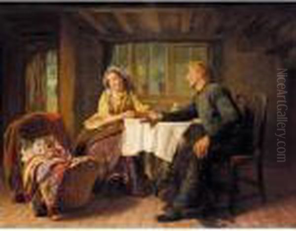 Planning The Future Oil Painting by William Henry Midwood