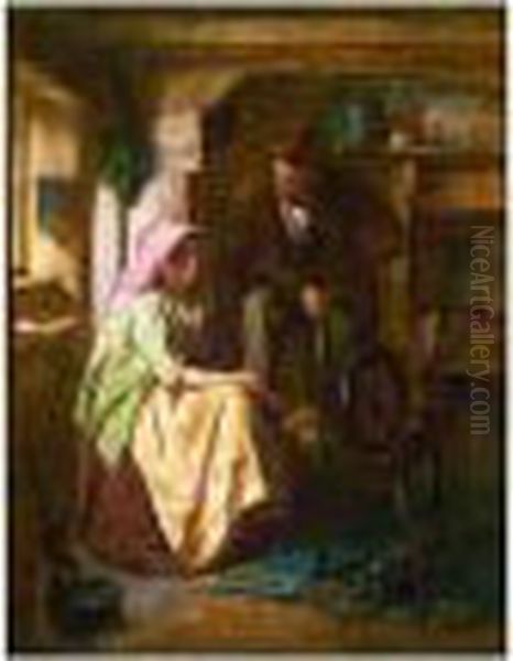 Courtship Oil Painting by William Henry Midwood