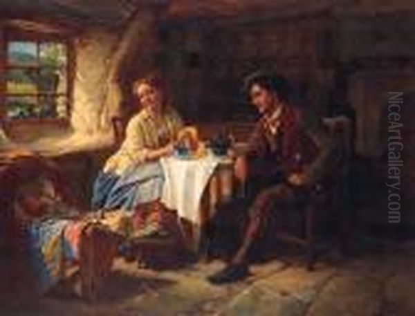 The New Arrival Oil Painting by William Henry Midwood