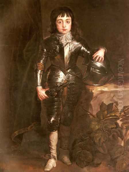 Portrait Of Charles II When Prince Of Wales Oil Painting by Sir Anthony Van Dyck