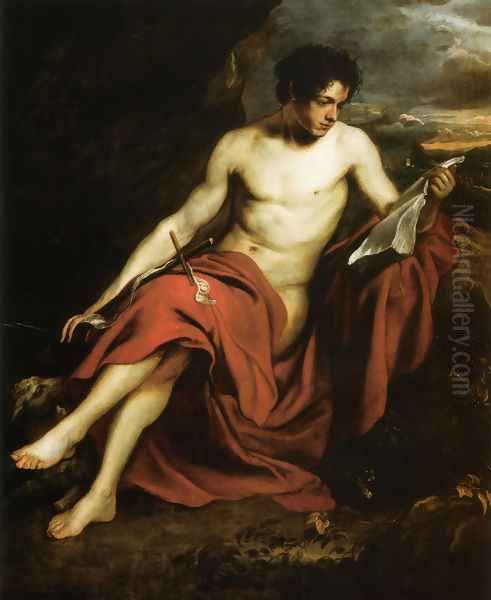 Saint John the Baptist in the Wilderness Oil Painting by Sir Anthony Van Dyck