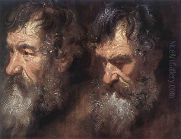 Studies of a Man's Head Oil Painting by Sir Anthony Van Dyck