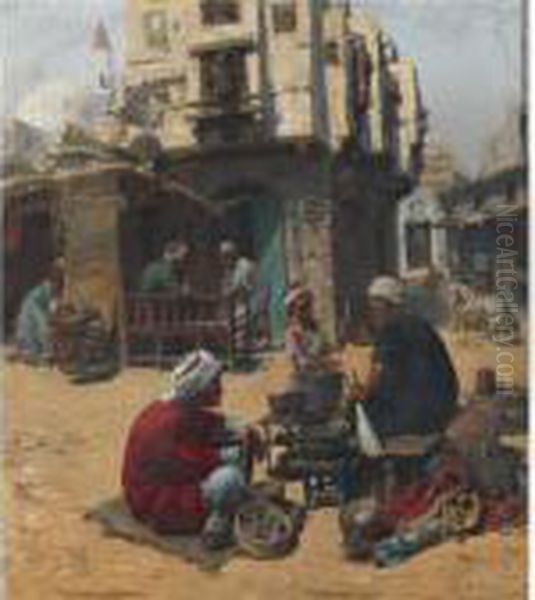 The Ful Seller Oil Painting by Alphons Leopold Mielich