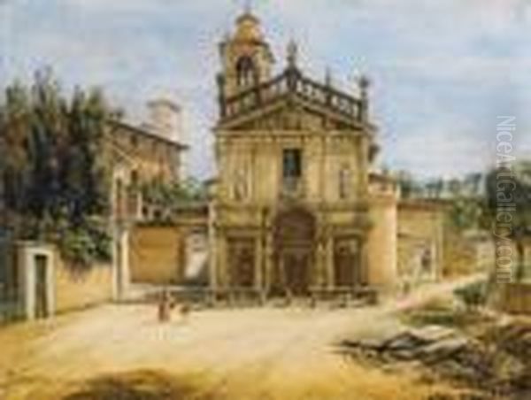 La Chiesa Della Madonnina In Prato A Varese Oil Painting by Giovanni Migliara