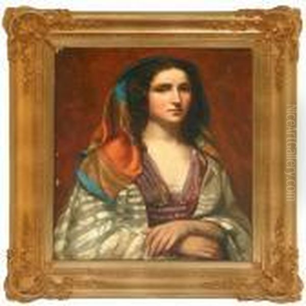 Portrait Of A Italianwoman Oil Painting by Giovanni Migliara