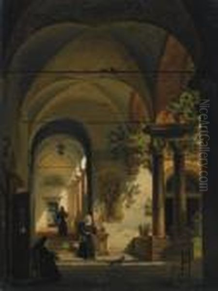 Interno Di Convento Oil Painting by Giovanni Migliara