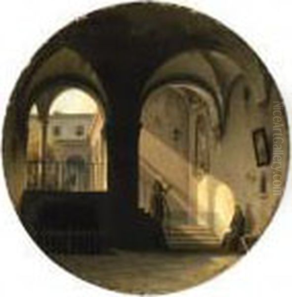 Interno Del Convento Oil Painting by Giovanni Migliara