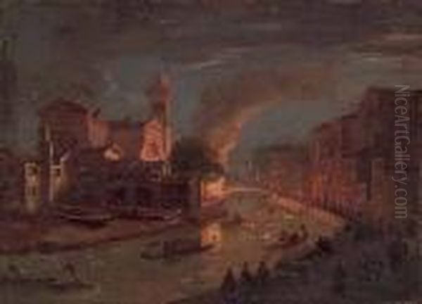 Notturno A Venezia Oil Painting by Giovanni Migliara