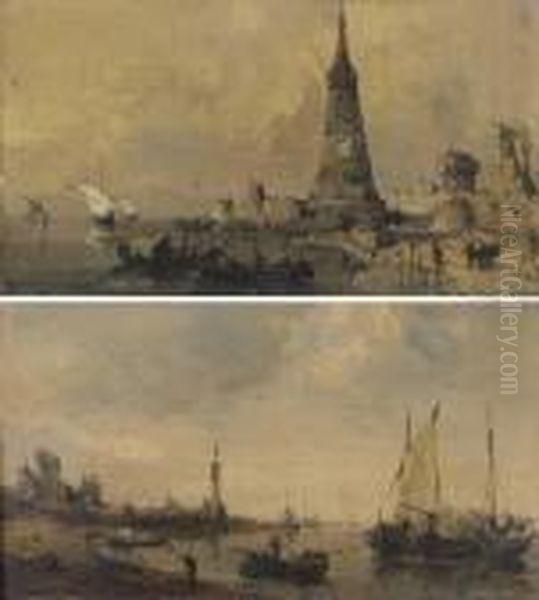 Capriccios Of The Venetian Lagoons Oil Painting by Giovanni Migliara