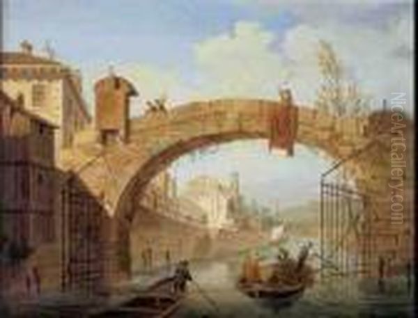 Venetian Capriccio Oil Painting by Giovanni Migliara