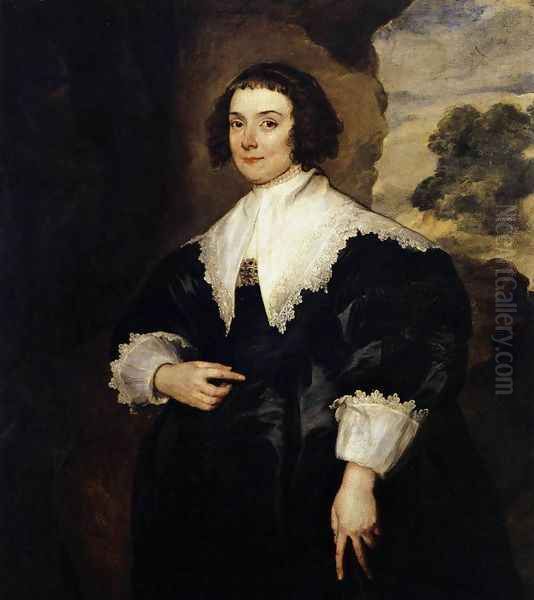 Portrait of Isabella van Assche 1634-35 Oil Painting by Sir Anthony Van Dyck