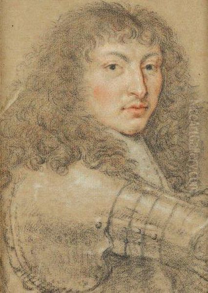 Portrait Du Roi Louis Xiv (vers 1660) Oil Painting by Nicolas Mignard