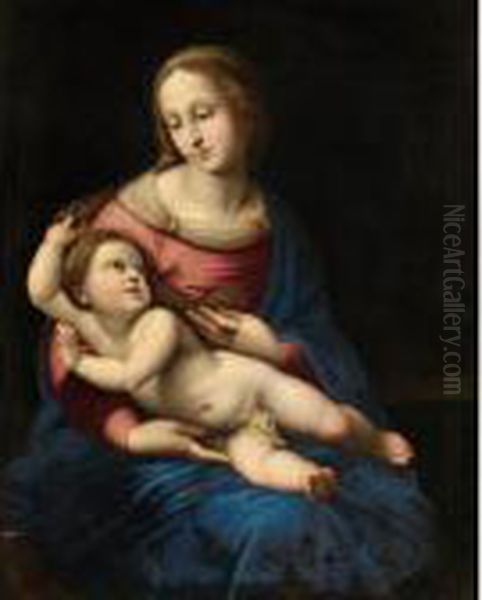 La Vierge A L'enfant Oil Painting by Nicolas Mignard