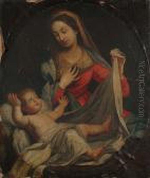 The Madonna And Child Oil Painting by Nicolas Mignard