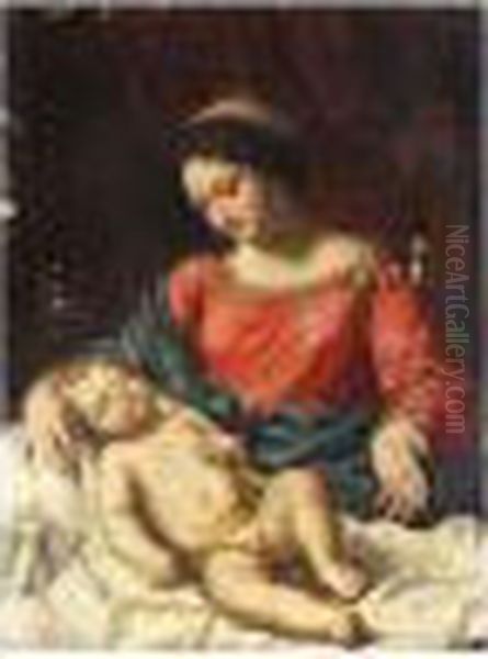 Vierge A L'enfant Oil Painting by Nicolas Mignard