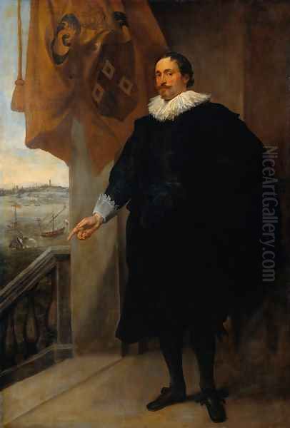 Nicolaes Van Der Borght Merchant Of Antwerp Oil Painting by Sir Anthony Van Dyck