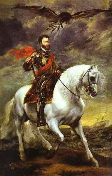 Portrait of Charles V on Horseback Oil Painting by Sir Anthony Van Dyck