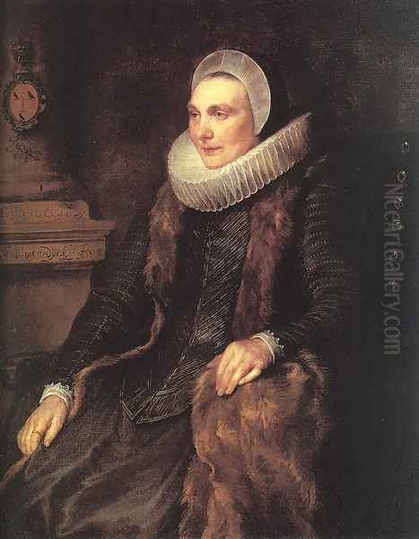 Maria Bosschaerts, Wife of Adriaen Stevens 1629 Oil Painting by Sir Anthony Van Dyck