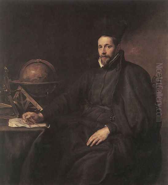 Portrait of Father Jean-Charles della Faille, S.J. 1629 Oil Painting by Sir Anthony Van Dyck