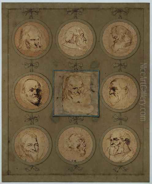 Sheet of Studies Oil Painting by Sir Anthony Van Dyck