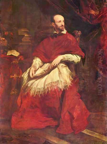 Portrait of the cardinal Guido Bentivoglio Oil Painting by Sir Anthony Van Dyck