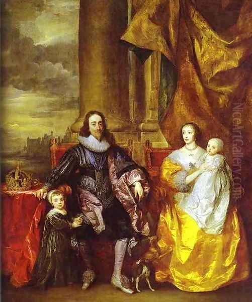 Charles I and Queen Henrietta Maria Oil Painting by Sir Anthony Van Dyck