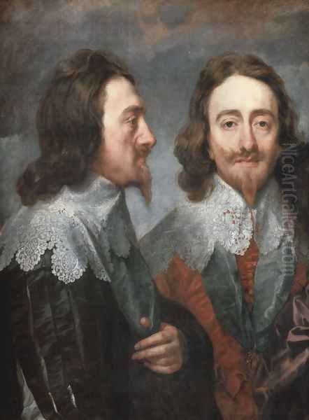 Charles I in Three Positions (detail 1) Oil Painting by Sir Anthony Van Dyck