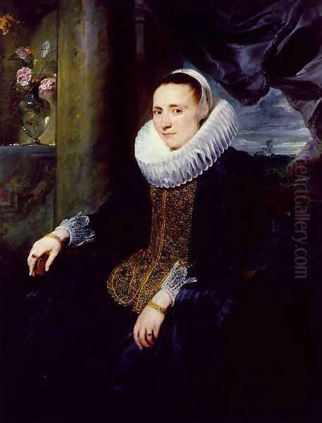 Margareta Snyders Oil Painting by Sir Anthony Van Dyck