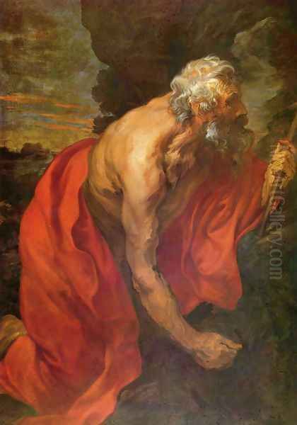 Hl. Hieronymus Oil Painting by Sir Anthony Van Dyck