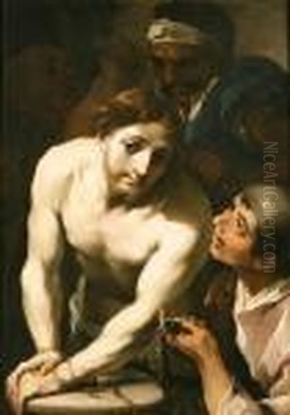 The Flagellation Oil Painting by Aureliano Milani