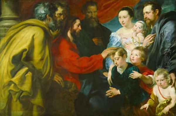 Suffer Little Children to Come unto Me Oil Painting by Sir Anthony Van Dyck