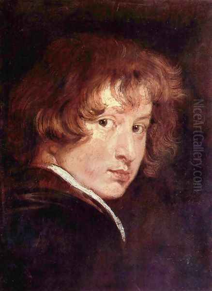 Youthful self-portrait Oil Painting by Sir Anthony Van Dyck