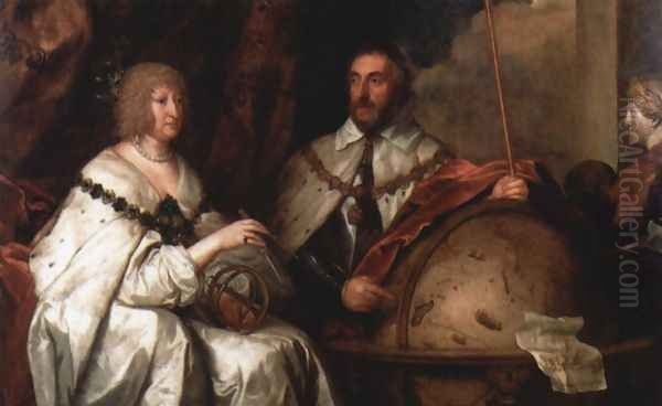 Portrait of Thomas Howard, count of Arundel and his wife Alathea Talbot Oil Painting by Sir Anthony Van Dyck