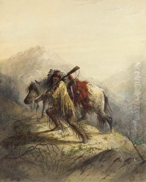 The Scalp-lock Oil Painting by Alfred Jacob Miller