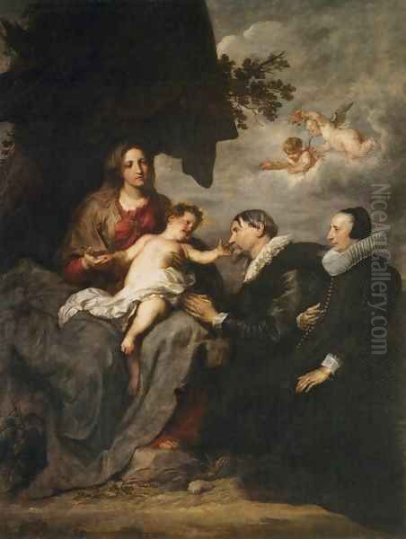 Virgin with Donors Oil Painting by Sir Anthony Van Dyck