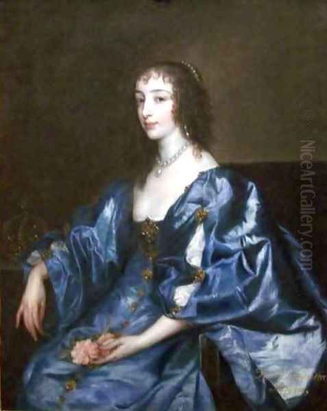 Queen Henrietta Maria Oil Painting by Sir Anthony Van Dyck