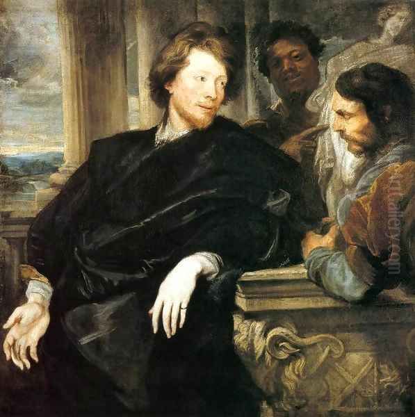 George Gage with Two Men Oil Painting by Sir Anthony Van Dyck